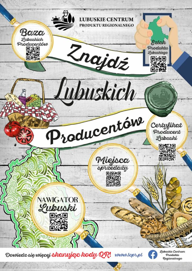 Plakat "Znajdź Lubuskich Producentów" 