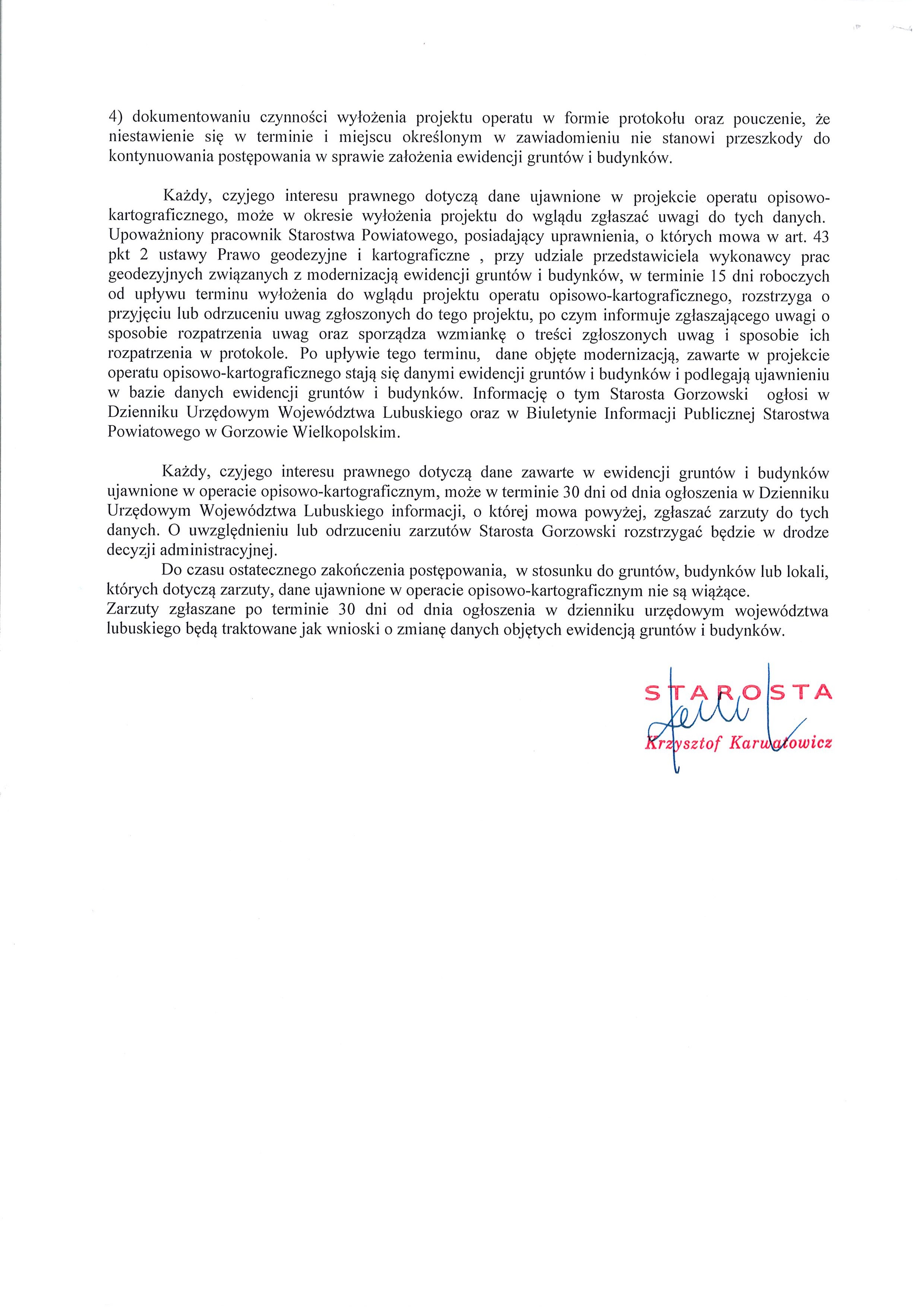 Zarządzenie Starosty Gorzowskiego Nr 19/2025